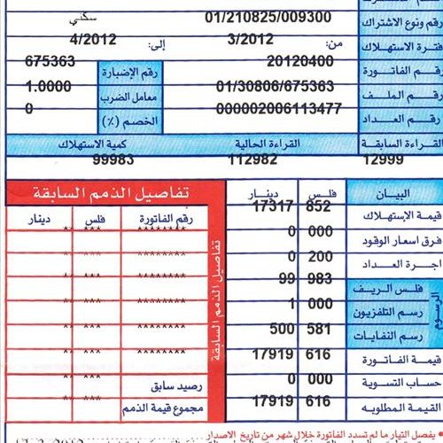 تثبيت فرق اسعار الوقود في فاتورة الكهرباء